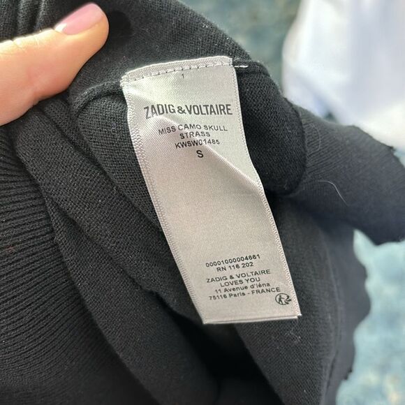 Zadig and Voltaire Black Miss Camo Skull Sweater - Picture 8 of 9